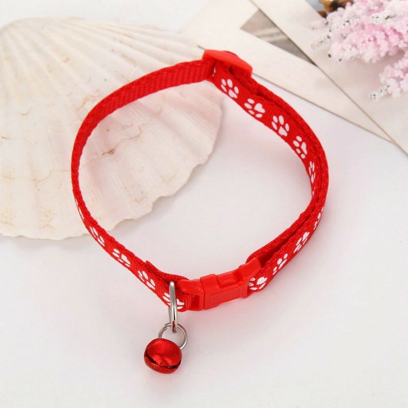 Main Kucing Kalung Kucing Anjing Motif Jejak Kaki Lonceng Murah