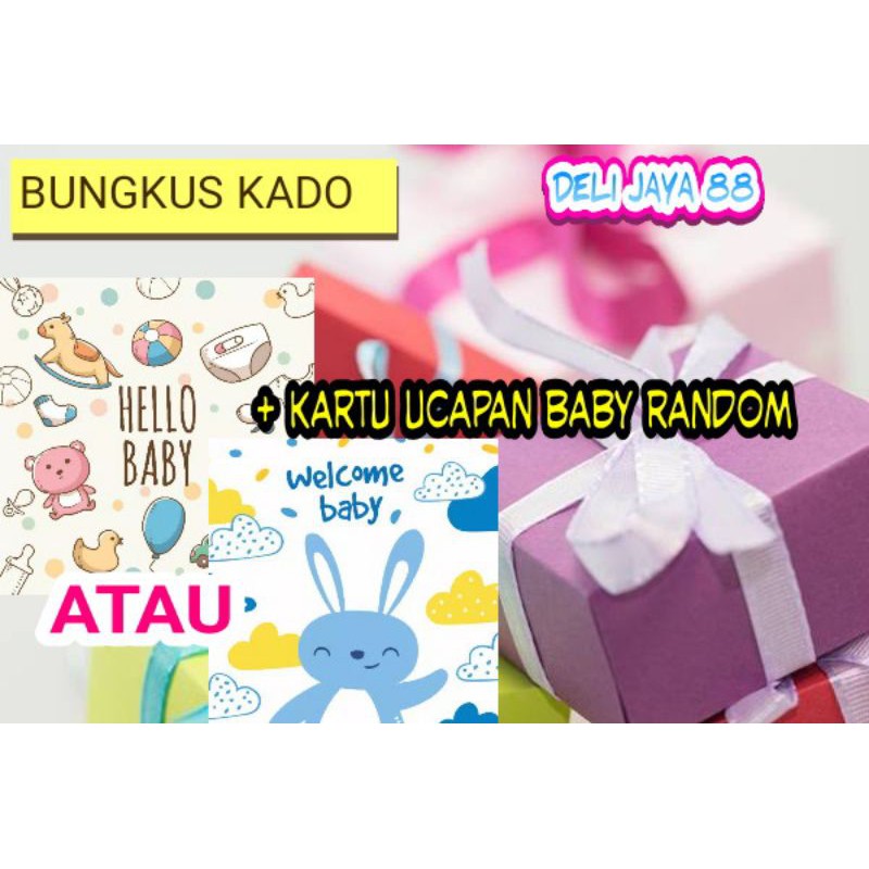 

NO COD Kertas kado size 20x30 cm size besar 48x62 cm + Pita kartu ucapan bayi