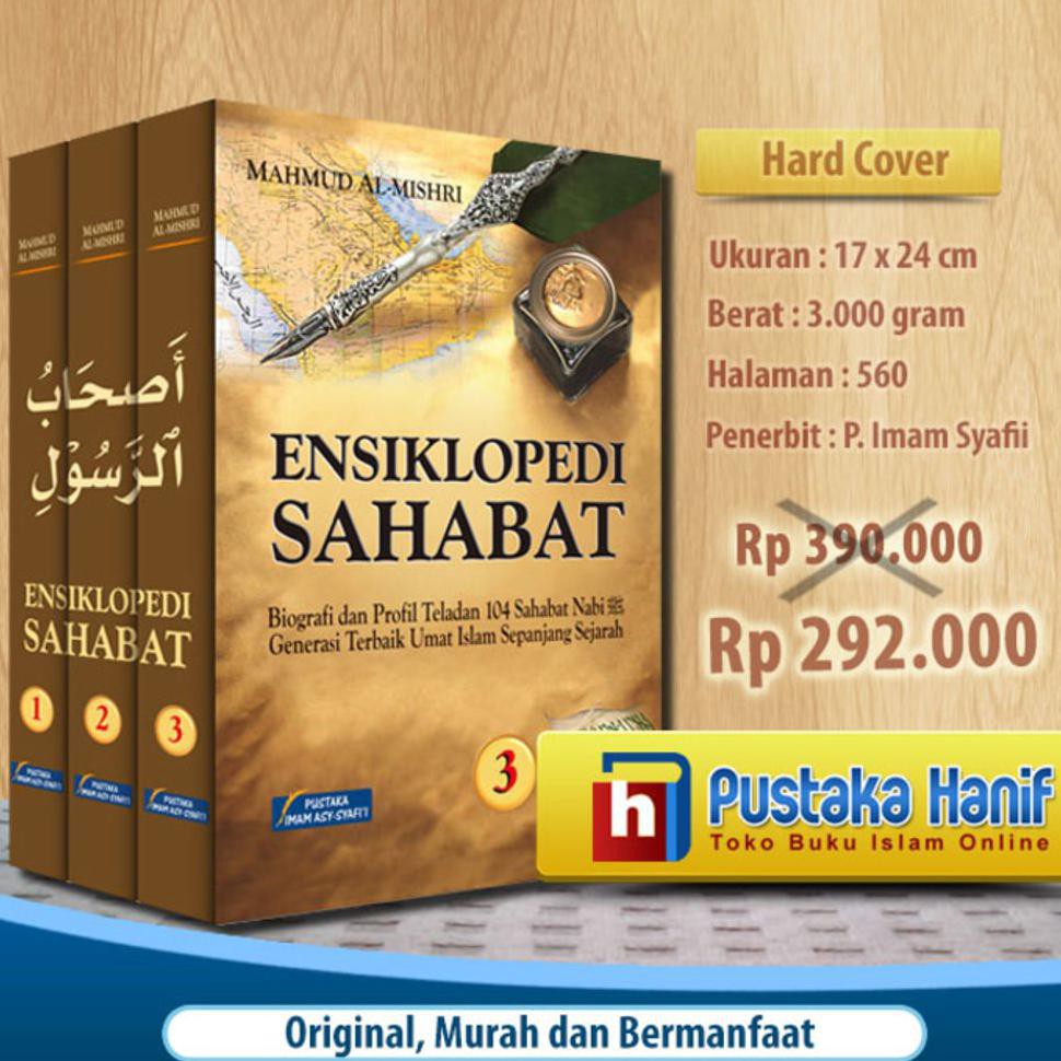 Paling Murah Buku Ensiklopedi Sahabat - Biografi 104 Sahabat Nabi Lengkap 3 Jilid