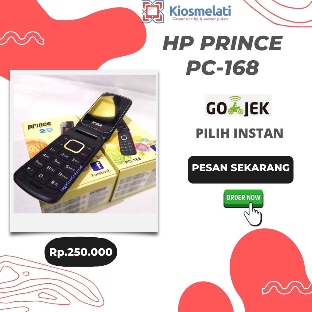 Handphone Flip Lipat Dual SIM ( Prince PC Flip ) Bisa FB, internet browsing, Brand New Garansi Resmi