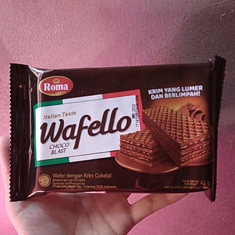 

Wafello wafer coklat 43gr