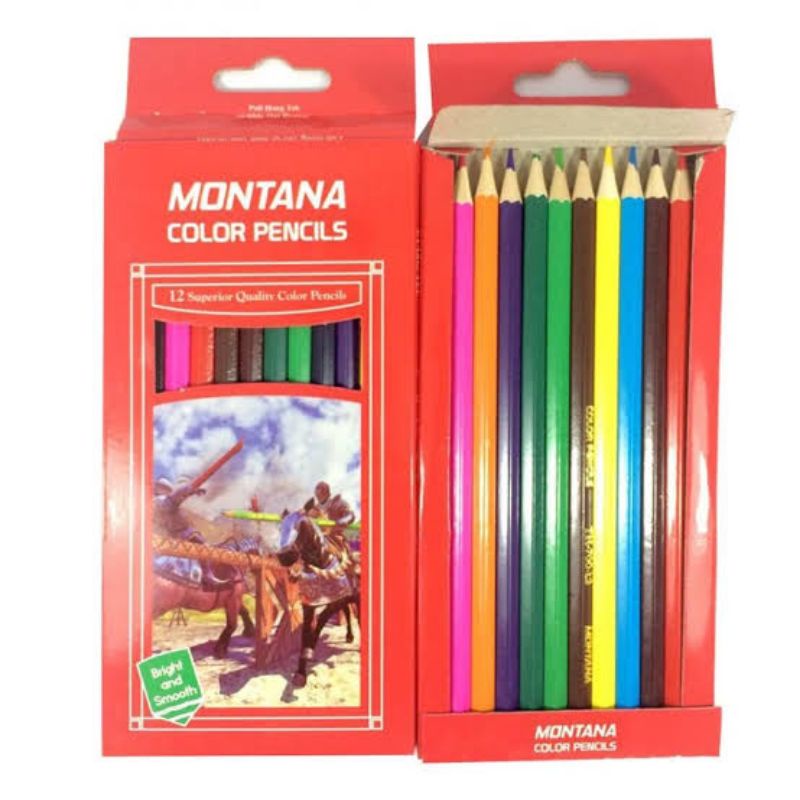 Pensil Warna Panjang 12 Warna Murah