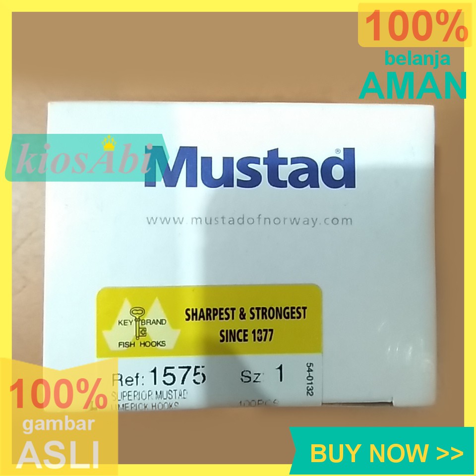 KAIL MATA PANCING merk MUSTAD Qual 1575 no 1 isi 100pcs