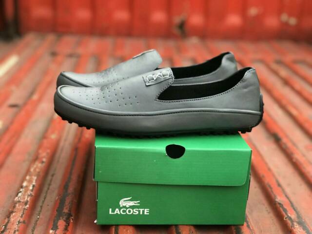 Sepatu Cowok Pria Lacoste Casual FIrmal Slop Slip On Fashion Pria Santai Nyaman NgemOL HangOut 39-43