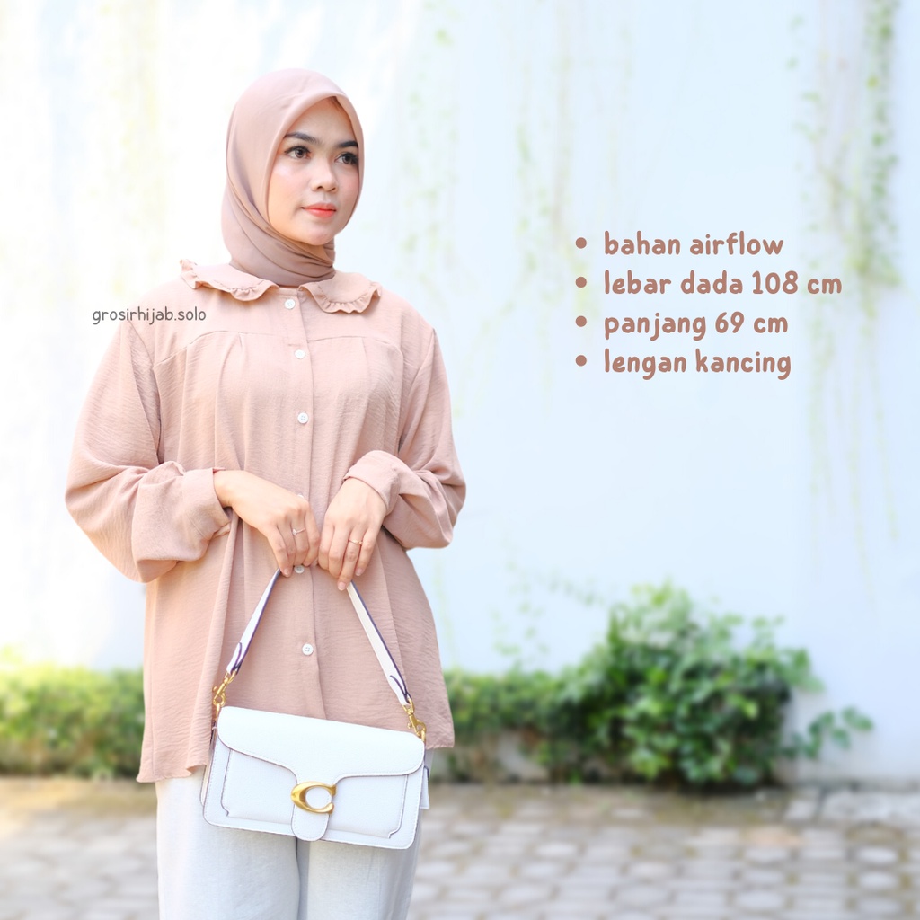 (MGA) BLOUSE BELLE FULL KANCING DAILY BUSUI WANITA BLOUSE AIRFLOW