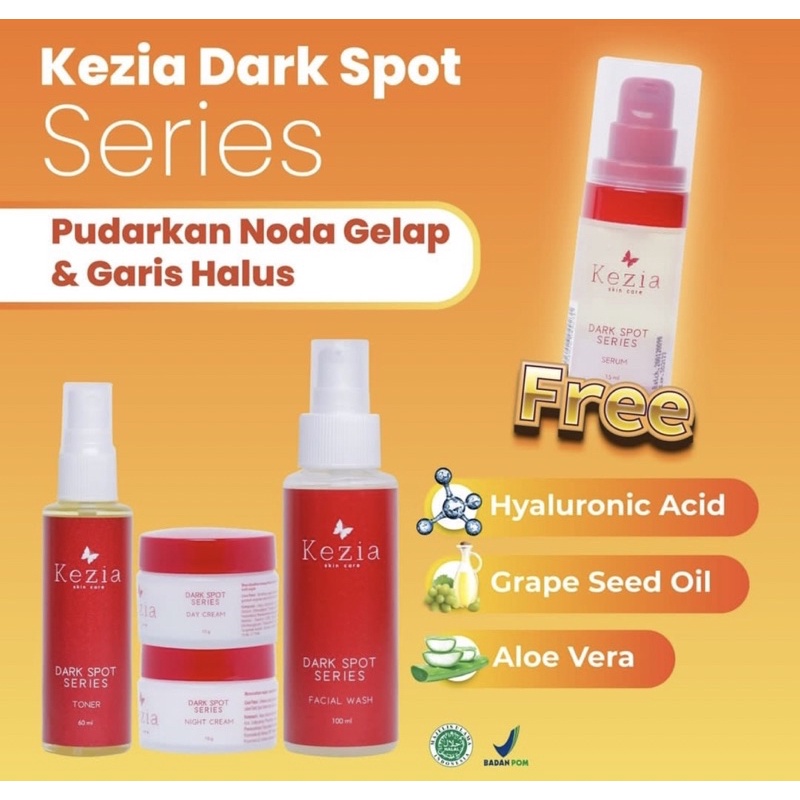 【Official Seller】KEZIA SKIN CARE Paket Wajah Whitening Acne Darkspot