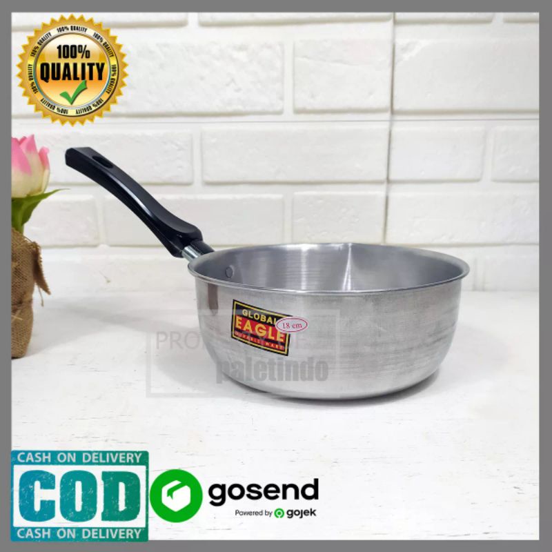 [ ⭐⭐⭐⭐⭐ ] Panci susu eagle aluminium 16/18 cm sakura rebus indomie tebal kilap original