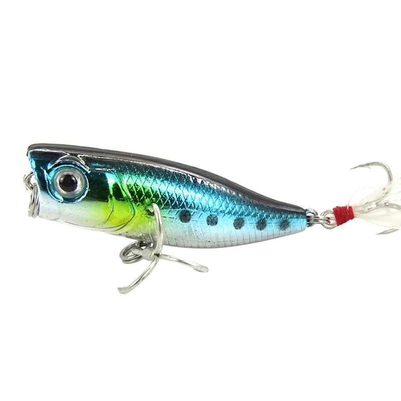 Shengyao 1pc Umpan Pancing Ikan Bass Wobbler Mini 4.5cm 3.5g Fishing Lure Popper Minnow Sinking Bait