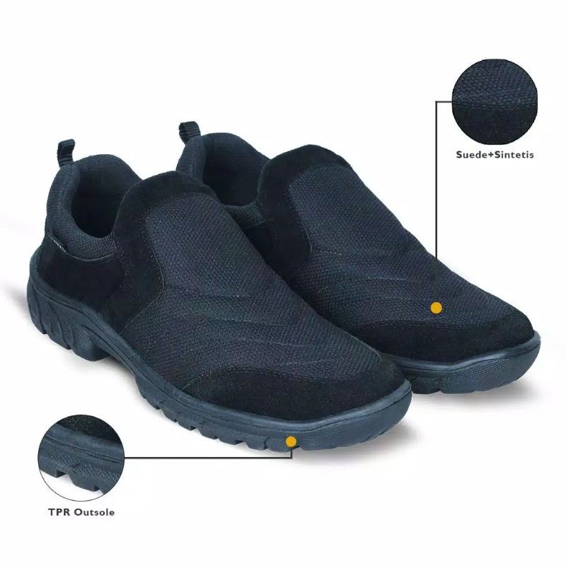 Sepatu Boots Pria Footstep Footwear - Alpha Black