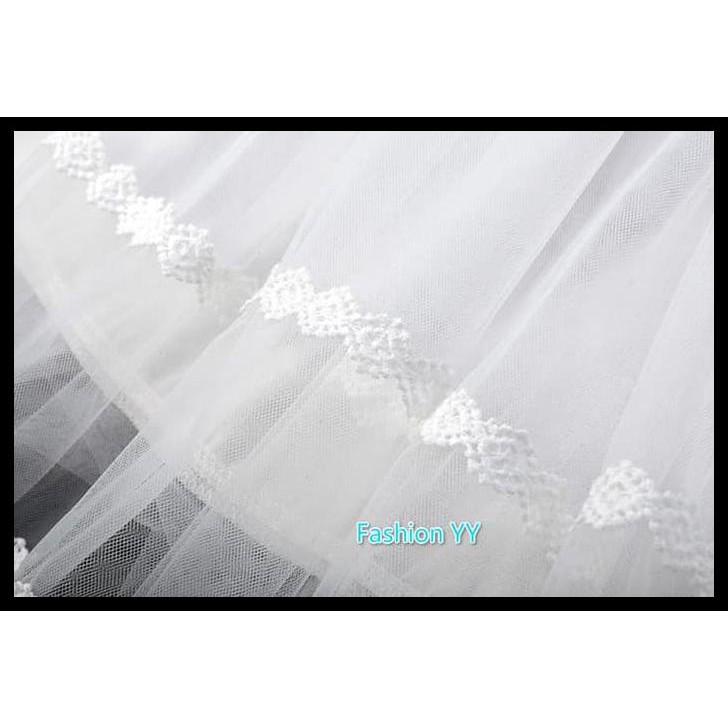 4Ish Gaun Pesta Anak Mewah Putih 4,6.8.10 Tahun / Baju Pesta Anak Putih - 3-4 Tahun, Putih Z69E