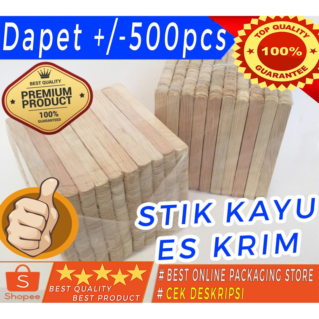 STIK ES KRIM KAYU ISI 500PCS | Shopee Indonesia