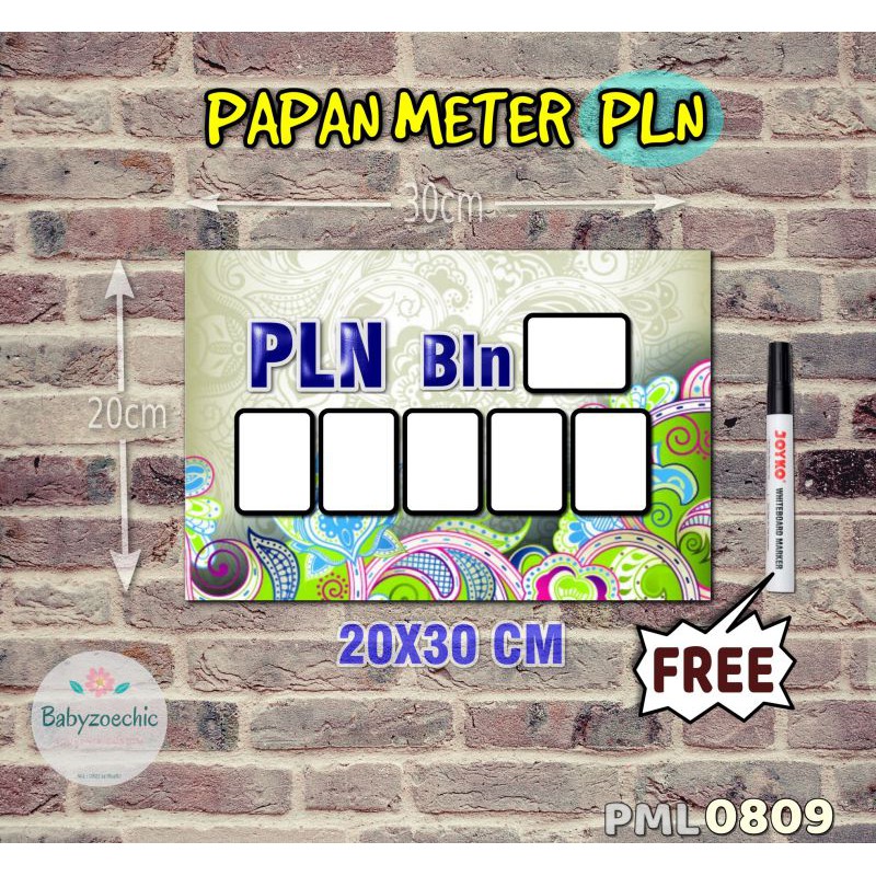 

Zoe Papan Meter Listrik PLN PAM motif Unik - Flower 09