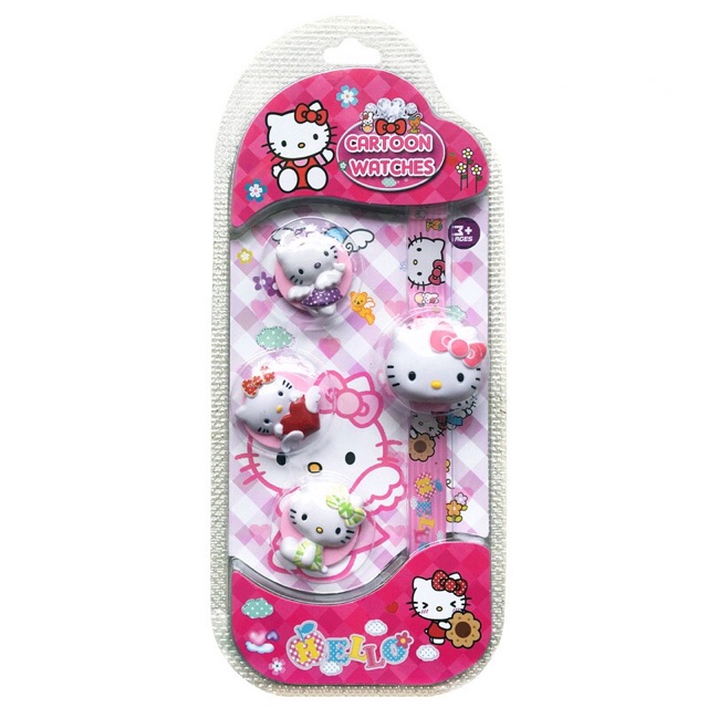 ［Ready Stock］Jam tangan anak digital ubah kepala 4in1 kartun 2182