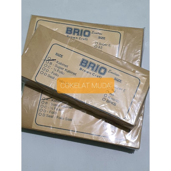 

Amplop Cokelat Kabinet BRIO (Pack)