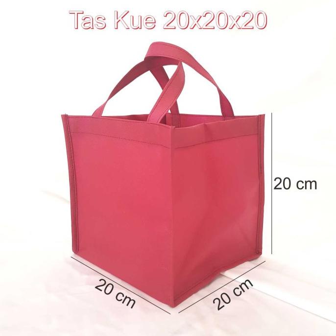 TAS KUE 20X20X20 & 30X30X30/TAS KAIN/TAS DUS KUE/TAS SPUNBOND JAHIT