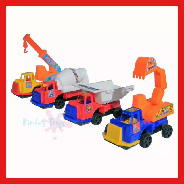 Mainan set truk konstruksi isi 4