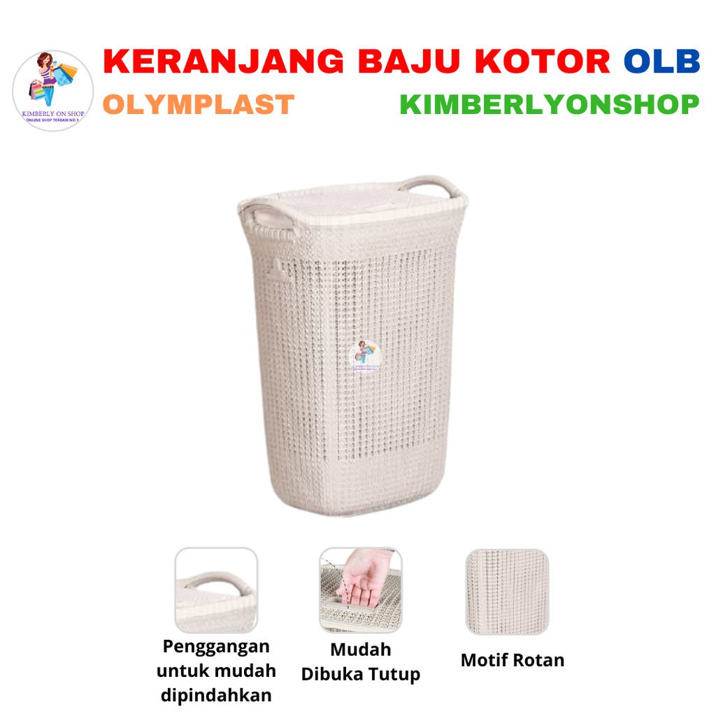 Kimberlyonshop Keranjang Baju Laundry Basket Plastik OLB - Olymplast