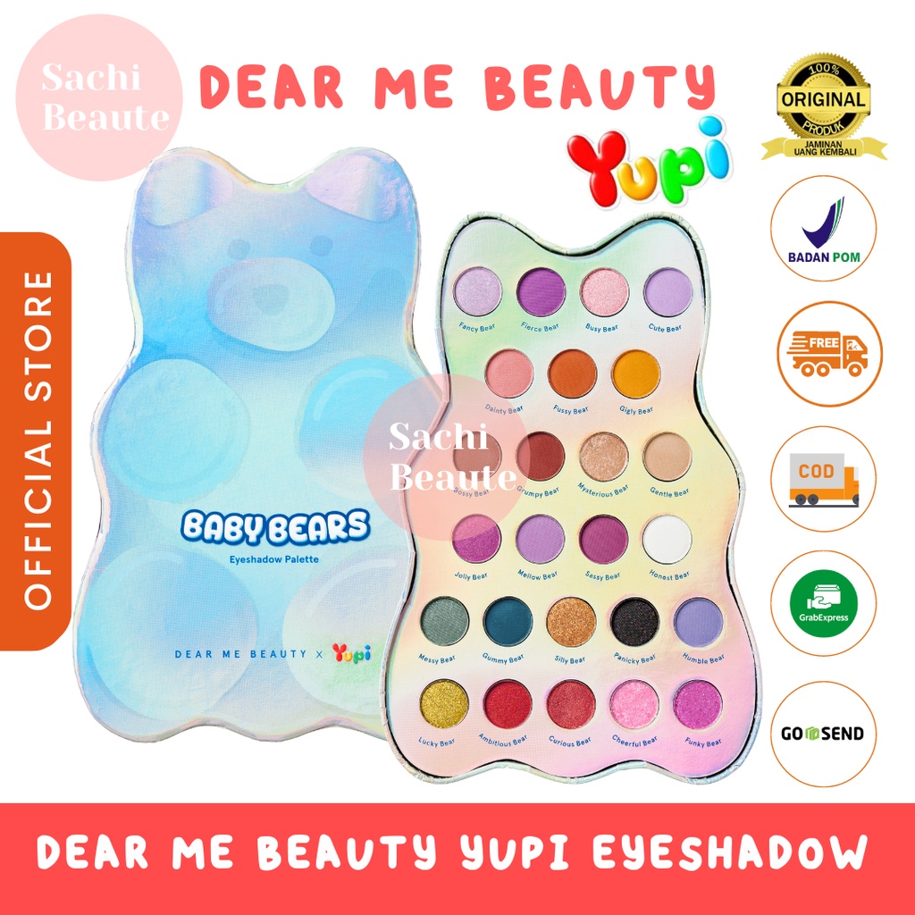 Jual Dear Me Beauty X YUPI Baby Bears Eyeshadow Pallete LIMITED EDITION