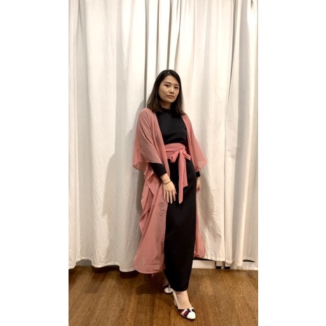 Vanesha Margaretta - 644# Scuba Dress + Cardigan Kelelawar + Belt Obi