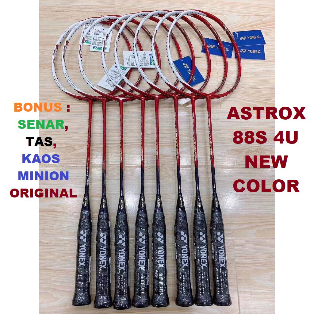 RAKET ASTROX 88S NEW COLOR ORIGINAL BADMINTON 88 S SKILL BONUS SENAR YONEX BG 66 dan KAOS MINION