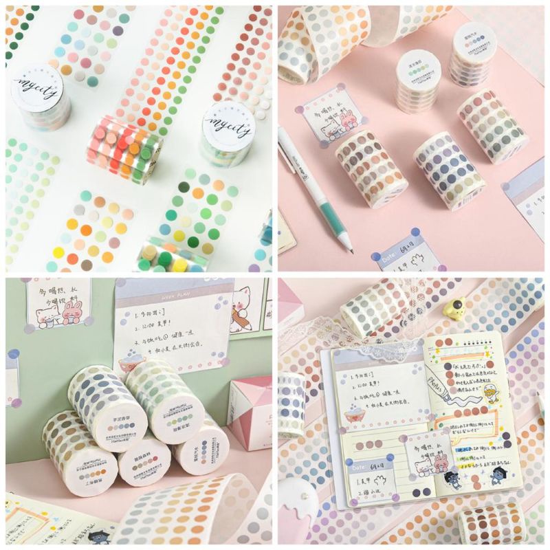 

Dot Washi Tape Sticker Bullet Journal calendar ombre stiker Diy Stuff Jurnal Diary Lucu