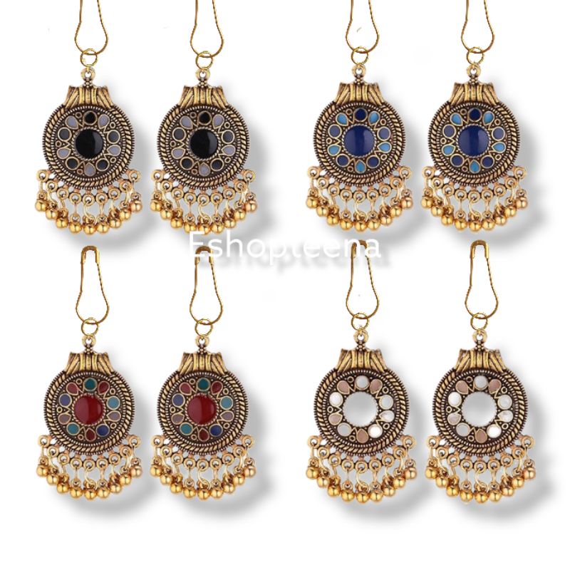 A183 Anting hijab juntai rumbai gold india