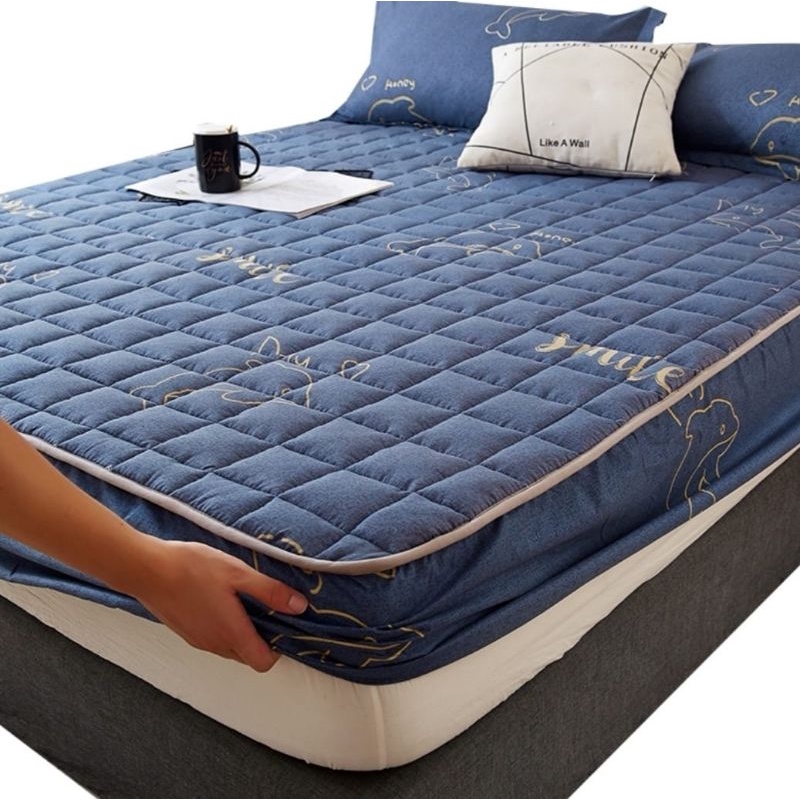 Sprei Waterproof / Sprei Protector bermotif / Sprei anti air ukuran 180x200CM dan 160x200CM-180 Motif dolpin