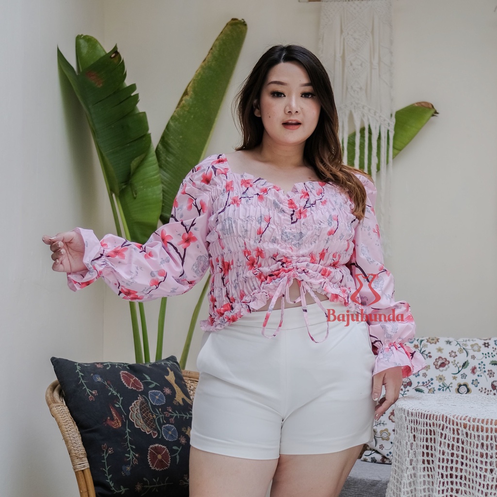 BLOUSE JUMBO BIG SIZE LENGAN PANJANG MOLLA-PP