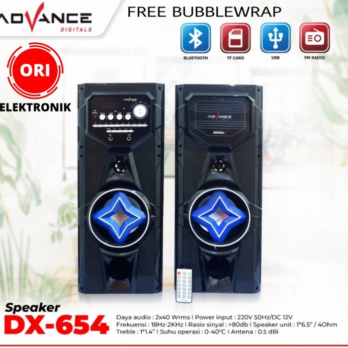 (SUSE) ADVANCE SPEAKER BLUETOOTH DX-654 (FREE BUBBLEWRAP)