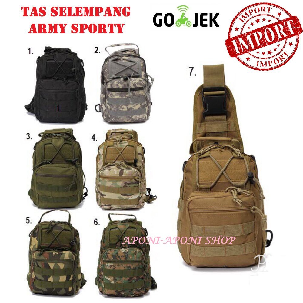 TERBARU Tas Selempang Army - Tas Slempang Pria. cowo Sporty Import Original  TERBARU