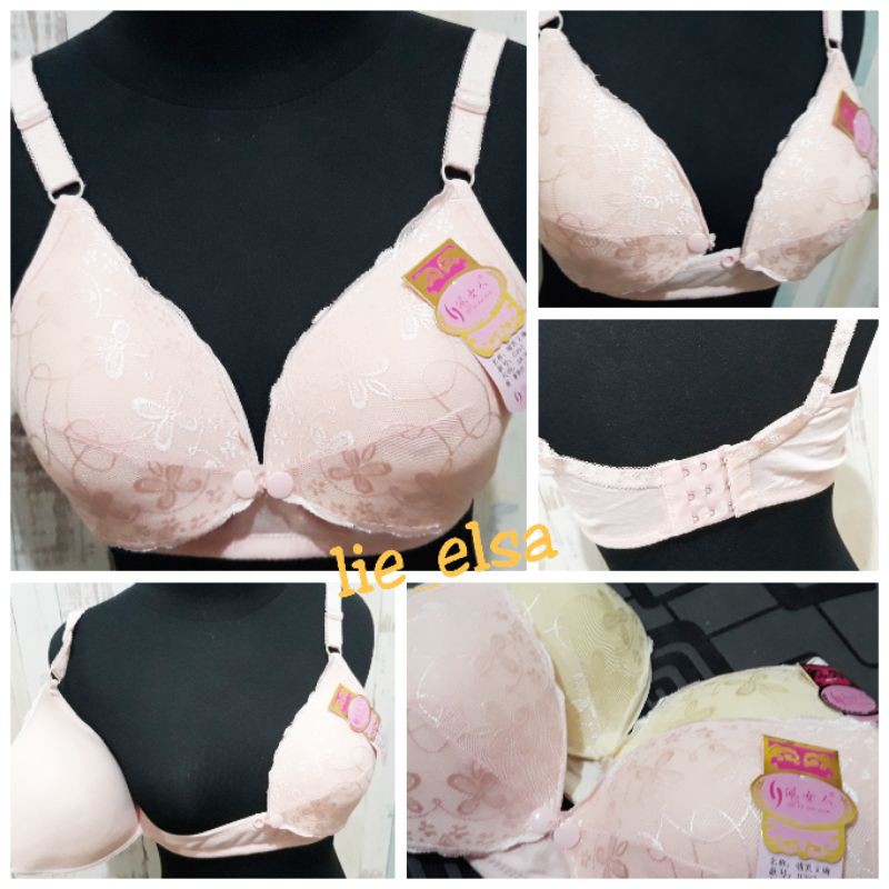 Bh bra menyusui cina import brokat busa tanpa kawat