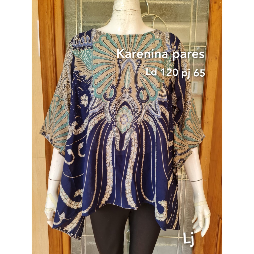 Blus karenina paris motif batik solo atasan blus wanita