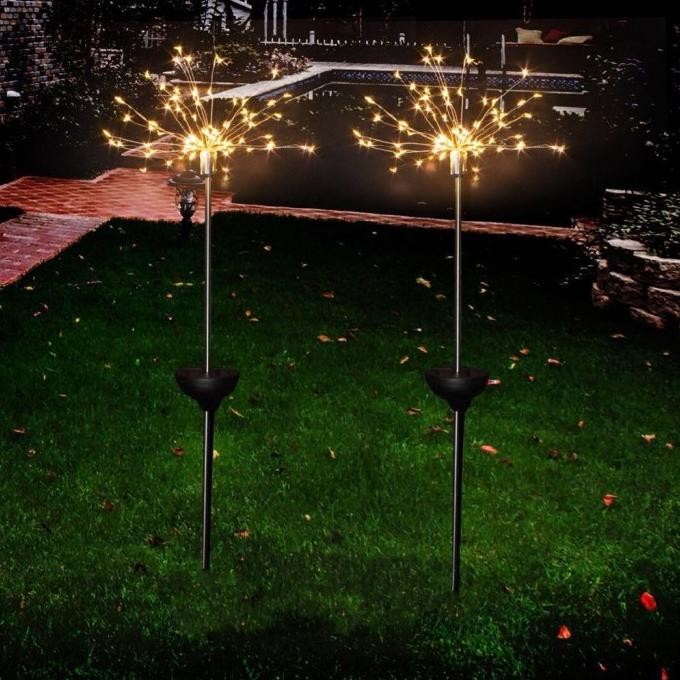 lampu taman bentuk Kembang Api Tenaga Surya LED 120 solar powered fireworks