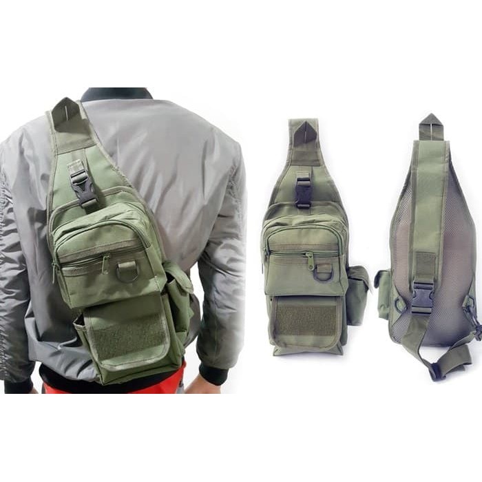 Tas Sling Bag Army Selempang Pria Tactical Military Camouflage