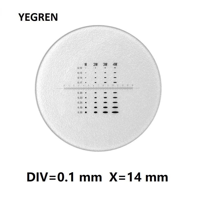 

Diameter 26 mm Microscope Eyepiece Micrometer Point Gauge DIV 0.1 mm Ruler Scale Measurement Dots