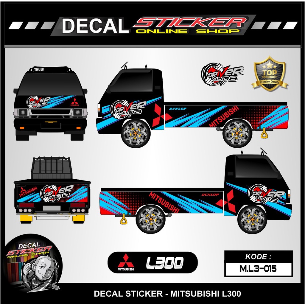 STICKER MOBIL PICK UP L300 DECAL VARIASI