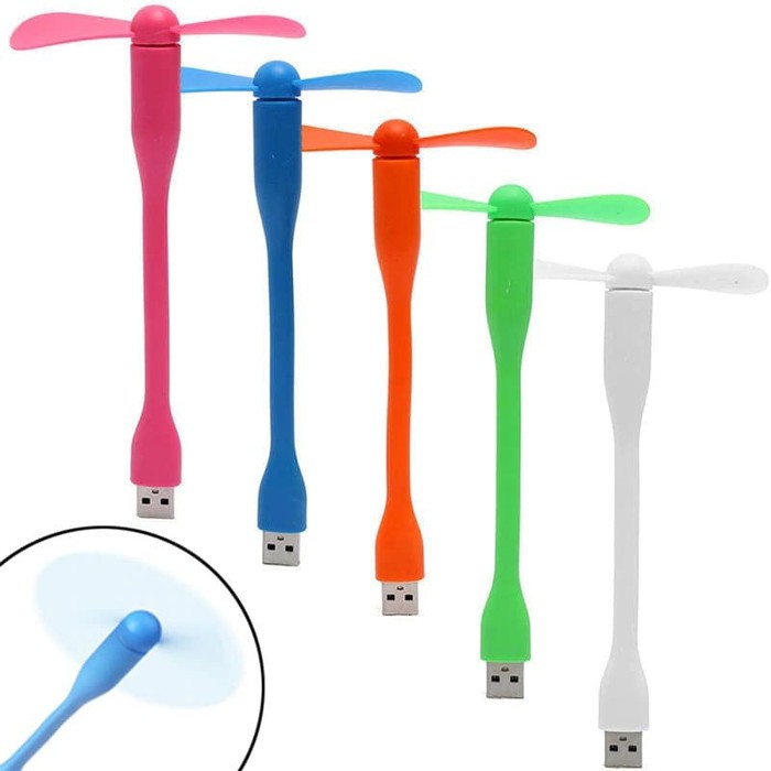 FLEXIBLE Mini USB FAN KIPAS ANGIN BALING BALING LEKUK BEBAS PORTABLE