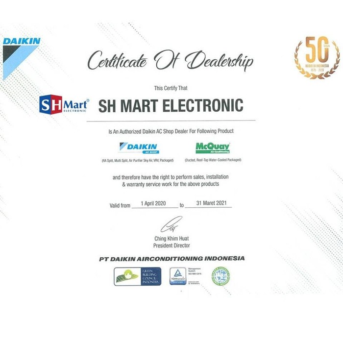 AC DAIKIN MULTI S 1/2PK + 1/2PK CTKC15 + CTKC15 &amp; MKC30 (MEDAN)