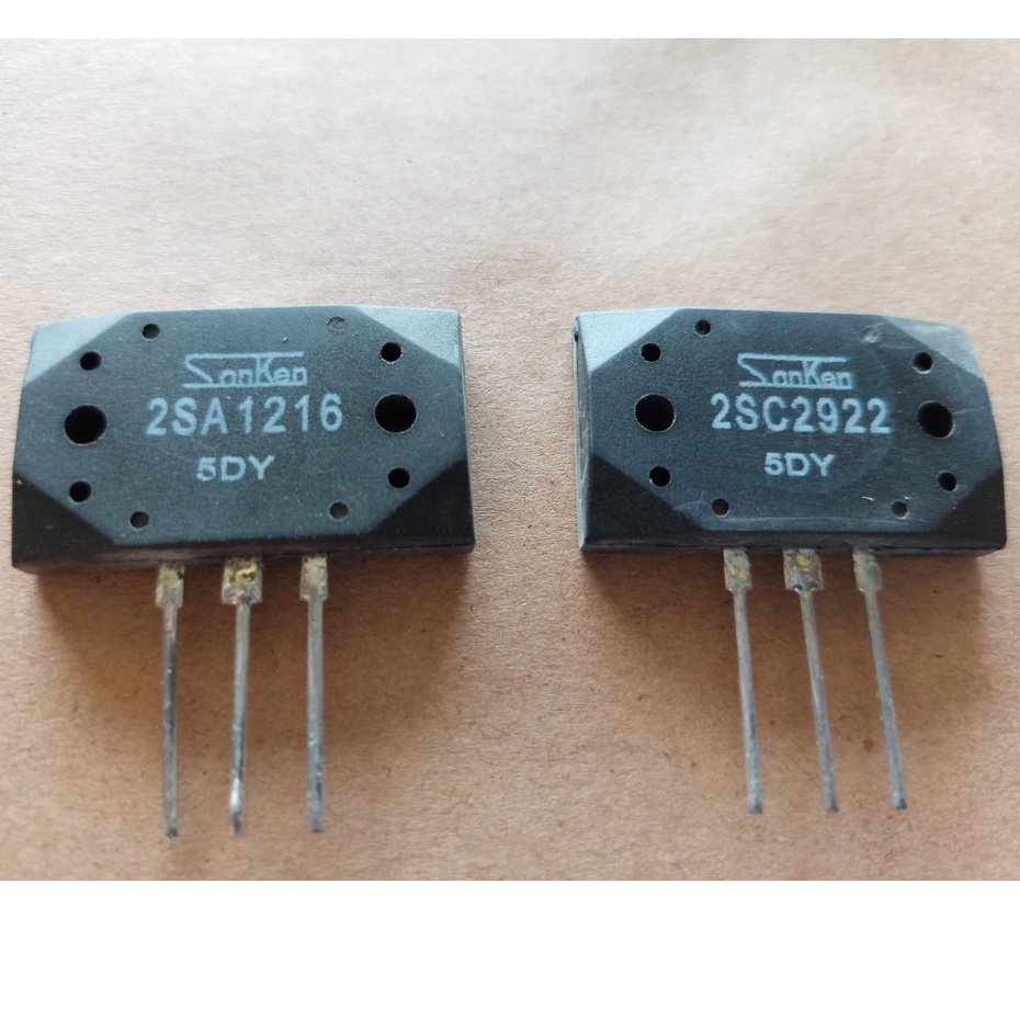 Transistor Sanken 5DY 2SA 1216 dan 2SC 2922 RRT kw 1