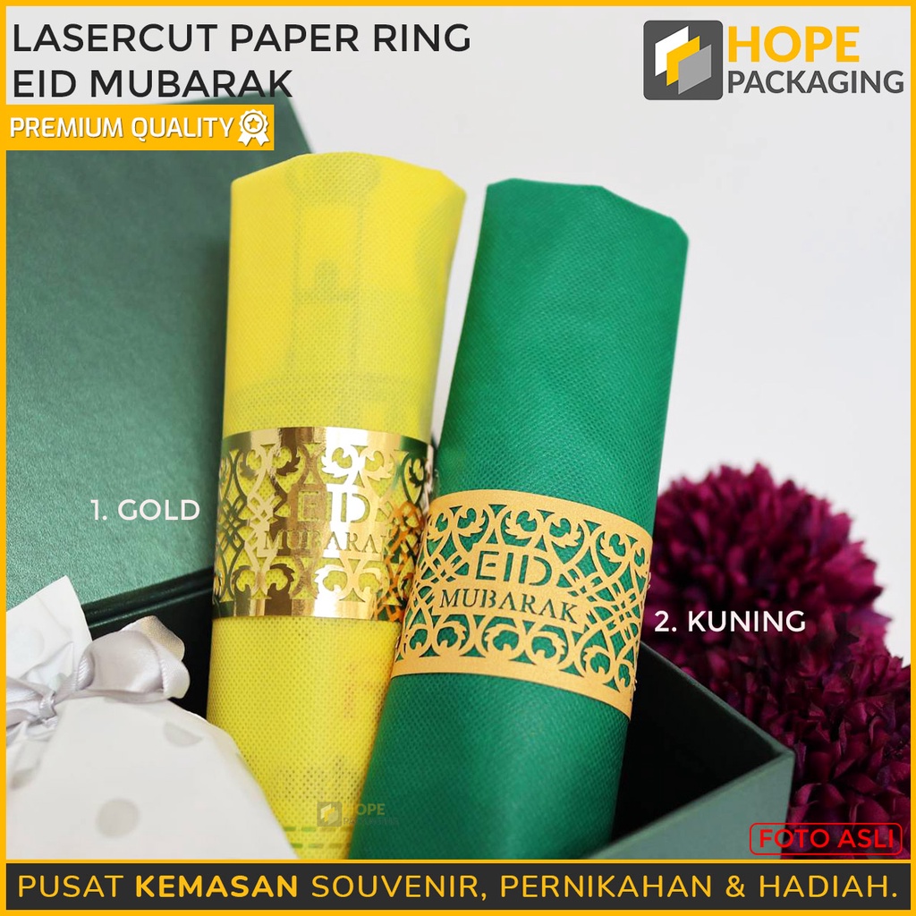 [3 Pcs] Lasercut Paper EID MUBARAK / Napkin Ring / Table Napkin / Hotel Dinner Wedding