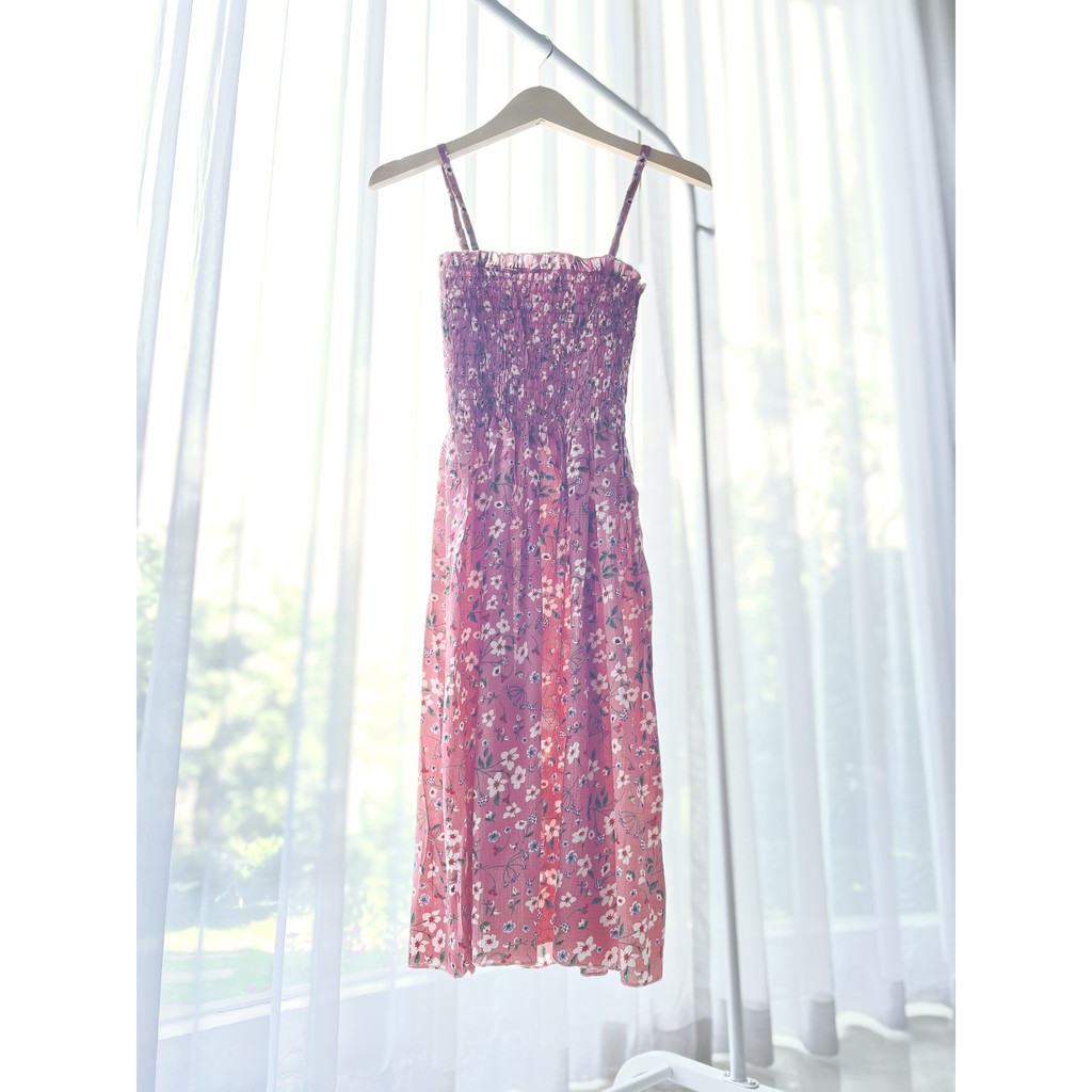 Dress Sifon Motif Bunga / Floral Chiffon Summer Dress