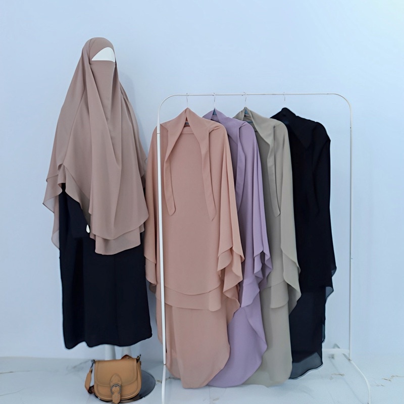 MAZNA French Khimar Ceruty Babydoll Premium Layer JUMBO