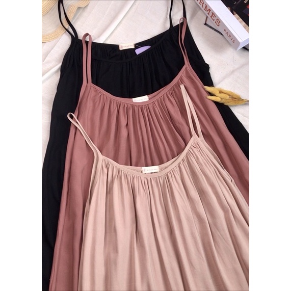 Inner Gengs Inner tanpa lengan Inner Bahan Katun Premium Inner Outer Dress Panjang Inner Panjang