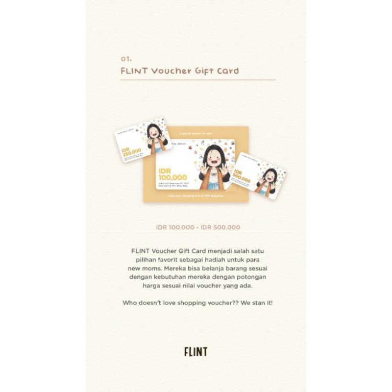 

Flint voucher gift card kado birthday ulang tahun taun