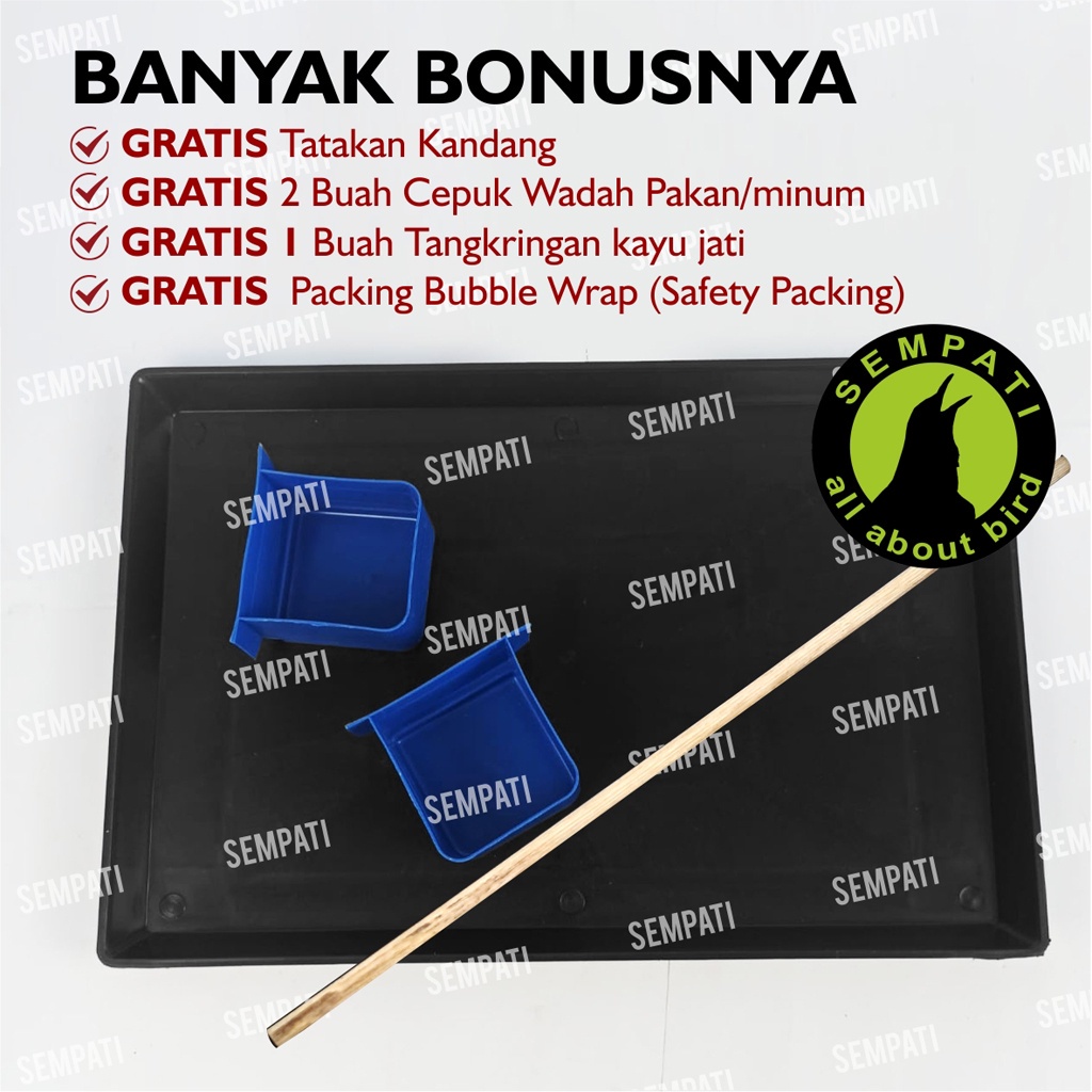 KANDANG BURUNG, SUGAR GLIDER, KELINCI, HAMSTER, TERNAK, UMBARAN - BESI LIPAT TEBAL SIZE M MEDIUM SEMPATI KDMDM-2