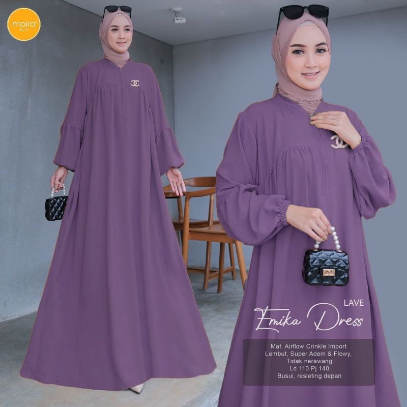 dress polos dress crincle emika dress moira