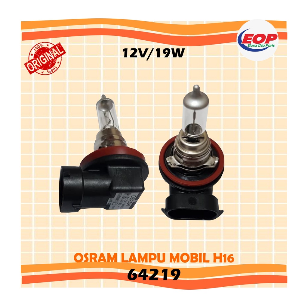 Osram Lampu Mobil H16 Original 64219L+ PGJ19-3 12V 19W