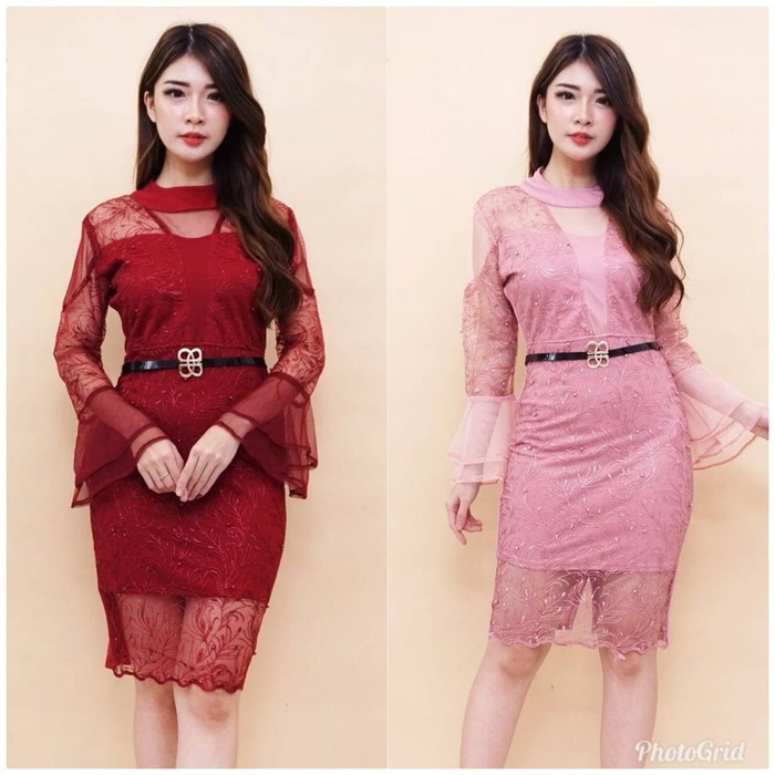 Dress Scuba Brukat #2992