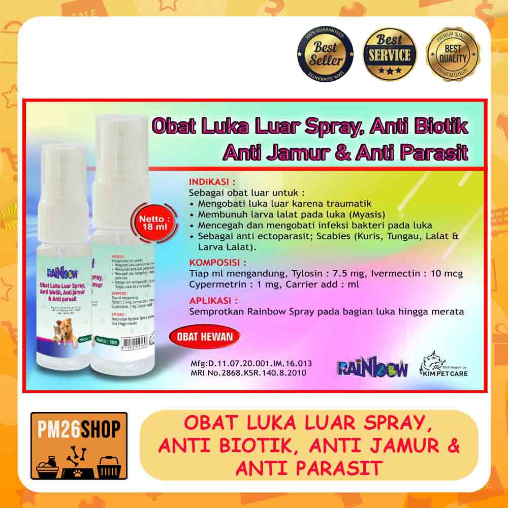 Obat Luka Spray Anjing Obat Luka Spray Kucing Anti Jamur Anti Parasit Obat Luka Anjing Kucing