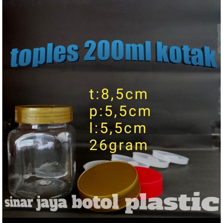 

Toples 200 ml kotak +plug